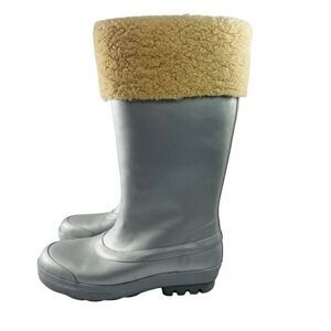 UGG Womens Millcreek 5699 Silver Pull On Knee High Round Toe Rain Boots Size 5